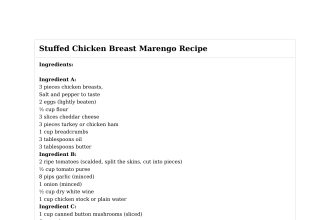 Stuffed Chicken Breast Marengo Recipe