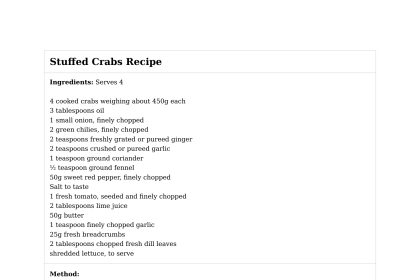Stuffed Crabs Recipe