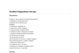 Stuffed Poppadoms Recipe