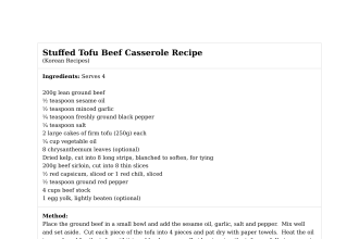 Stuffed Tofu  Beef Casserole Recipe