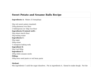 Sweet Potato and Sesame Balls Recipe