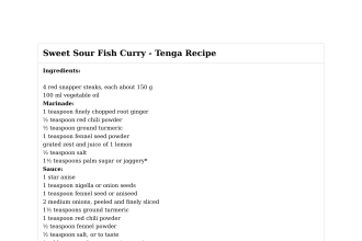 Sweet Sour Fish Curry - Tenga Recipe