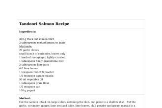 Tandoori Salmon Recipe