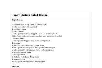 Tangy Shrimp Salad Recipe