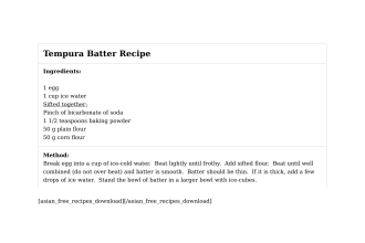 Tempura Batter Recipe