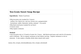 Ten-Grain Sweet Soup Recipe