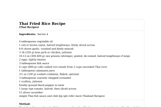 Thai Fried Rice Recipe