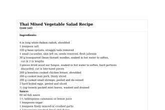 Thai Mixed Vegetable Salad Recipe