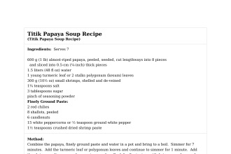 Titik Papaya Soup Recipe