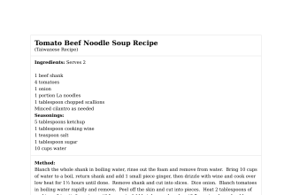 Tomato Beef Noodle Soup Recipe
