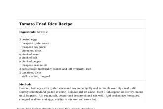 Tomato Fried Rice Recipe