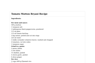 Tomato Mutton Bryani Recipe