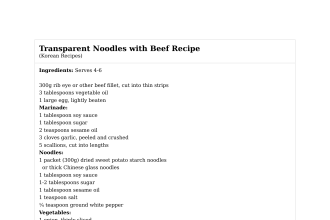 Transparent Noodles with Beef Recipe