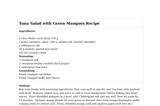 Tuna Salad with Green Mangoes Recipe