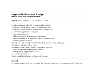 Vegetable Samosas Recipe
