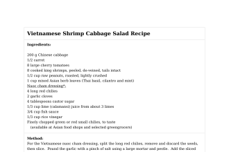 Vietnamese Shrimp Cabbage Salad Recipe