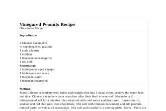 Vinegared Peanuts Recipe