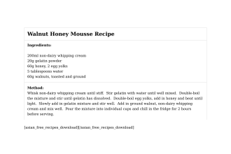Walnut Honey Mousse Recipe