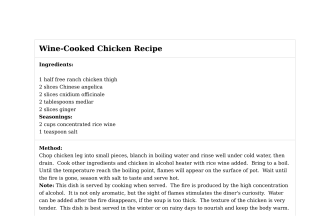 Wine-Cooked Chicken Recipe