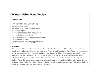 Winter Melon Soup Recipe